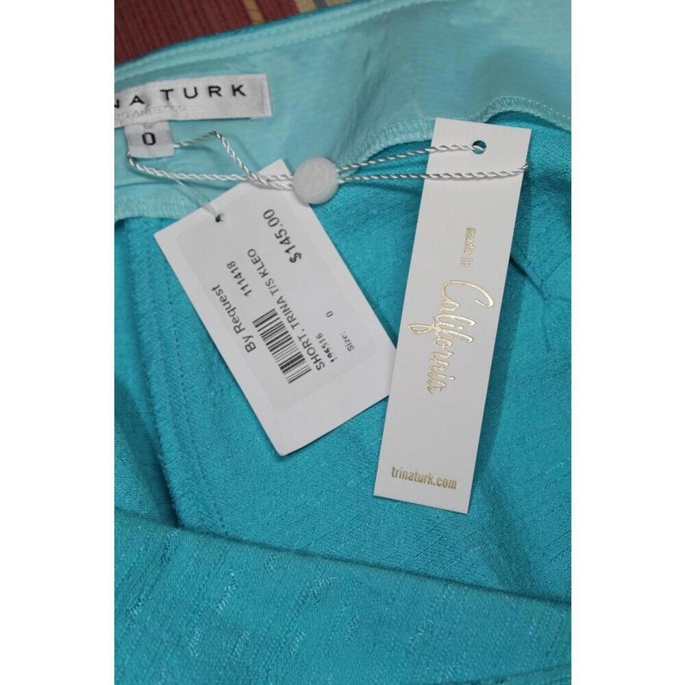 Trina Turk Aqua Fringe Tweed Shorts – Size 0 NWT Retail $145 - Picture 5 of 5